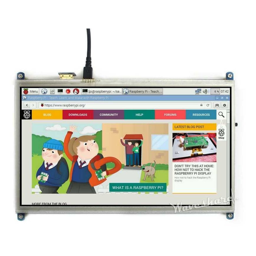 Raspberry Pi Waveshare resistive touchscreen for