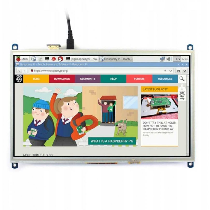 Waveshare resistive touchscreen for Raspberry Pi microcomputer - LCD TFT 10.1 – 5