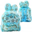 Lean Toys Lean Plush Backpack Ears Gold Stars Kids Blue Lean Toys Lean Plush Backpack Ears Gold Stars Kids Blue