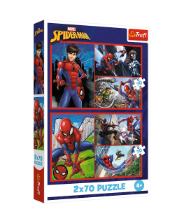 TREFL SPIDER-MAN Palapelisetti Hämähäkkitarinat, 2 x 70 palaa
