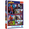 TREFL SPIDER-MAN puslede komplekt Ämblikmehe seiklused, 2x70 osa TREFL SPIDER-MAN puslede komplekt Ämblikmehe seiklused, 2x70 osa