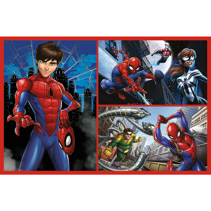 TREFL SPIDER-MAN Pužļu komplekts Zirnekļa stāsti, 2x70 gab. – 2