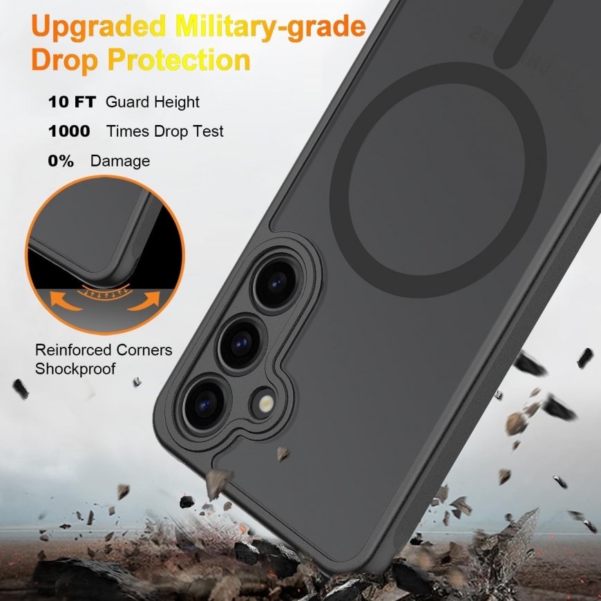 Evelatus Samsung Galaxy S25 Hybird Case With Magnetic PC+TPU Bla – 5