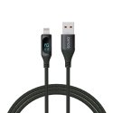 Savio USB - Lightning cable with display CL-173 1 m black Must