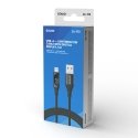 Savio USB - Lightning cable with display CL-173 1 m black Melns Savio USB - Lightning cable with display CL-173 1 m black Melns