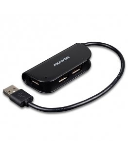 Axagon HUE-X4B interface hub USB 2.0 480 Mbit/s Black