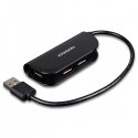 Axagon HUE-X4B хаб-разветвитель USB 2.0 480 Мбит/с Черный