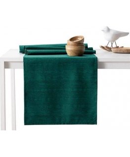 AmeliaHome Tablecloth AH VESTA MARKET HMD BOTTLEGREEN 30x160