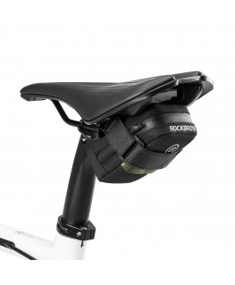 Rockbros Mini Saddle Bag with CO2 Cartridge Holder - Black|Green