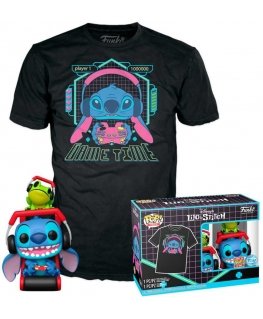 Funko Set figure POP & Tee Disney Stitch Gamer Stitch with Frog