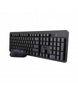 Trust Ody II клавиатура Мышь входит в комплектацию Офисная Беспроводной RF QWERTY Северные страны Черный