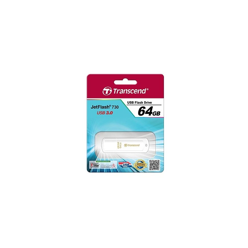Transcend JetFlash 730 64GB USB 3.0 USB флеш накопитель USB тип-A 3.2 Gen 1 (3.1 Gen 1) Белый – 2