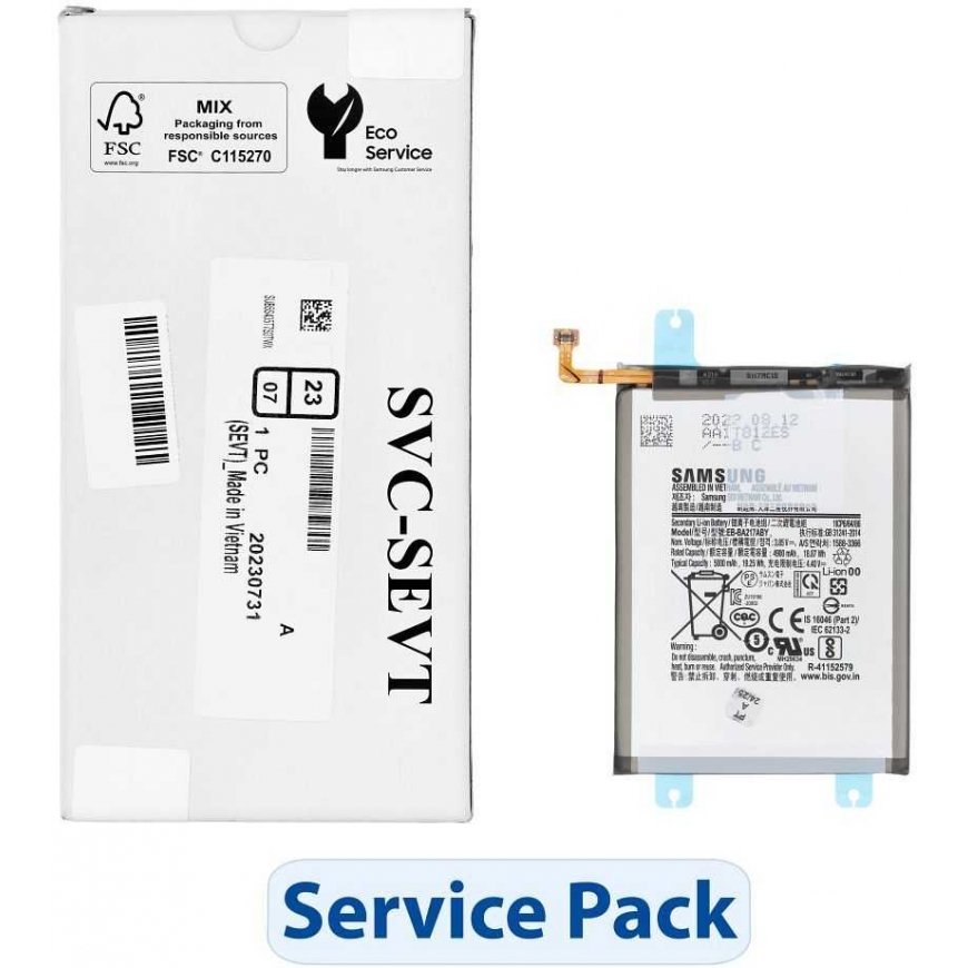 Huoltopakkauksen akku EB-BA217ABY tai SAMSUNG A04s/A12/A21s GH82-29803A