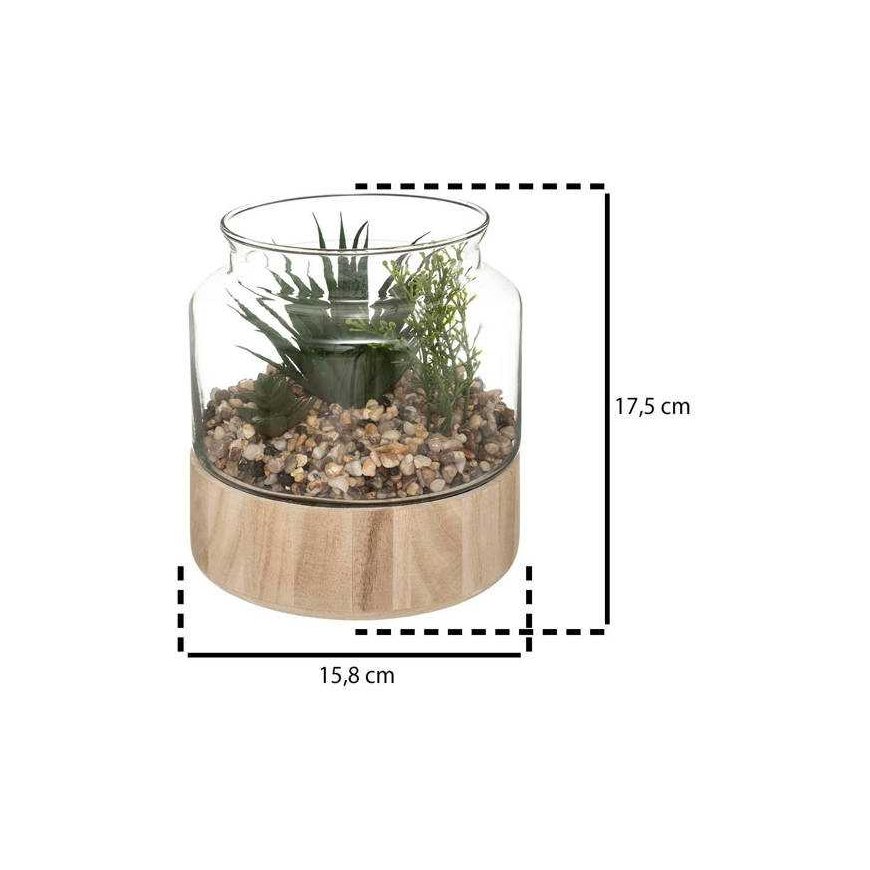 Atmosphera Artificial plants, height 17.5 cm, in a glass terrarium based on – 5