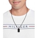Tommy Hilfiger Black Men's Necklace with Military Badge Jameson 2790629