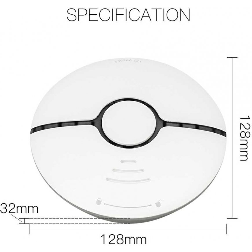 Moes WSS-S smart wireless wifi smoke sensor, detector with siren controlled by Tuya, Smart life – 4