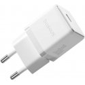 Baseus Wall Charger Palm 30W USB-C QC3.0 PD3.0 with USB-C cable 1m, white Baseus Wall Charger Palm 30W USB-C QC3.0 PD3.0 with USB-C cable 1m, white