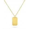 Brilio Silver Gold-plated pakabukas Dog tag NCL201Y (chain, pendant) Brilio Silver Gold-plated pakabukas Dog tag NCL201Y (chain, pendant)