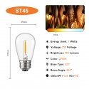 Visional LED Dimmable filament bulb E27, S14, 1W, 100lm, 2700K, 360°
