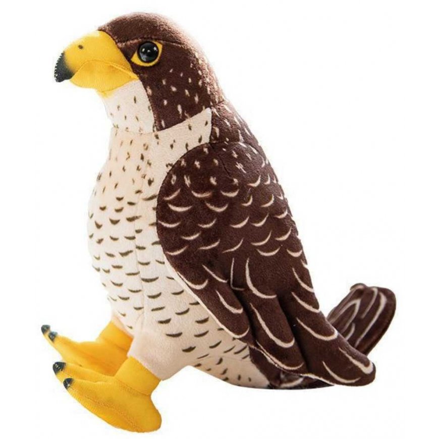 Lean Toys Pliušinis žaislas Sakalas Paukštis Rudas 30cm – 2