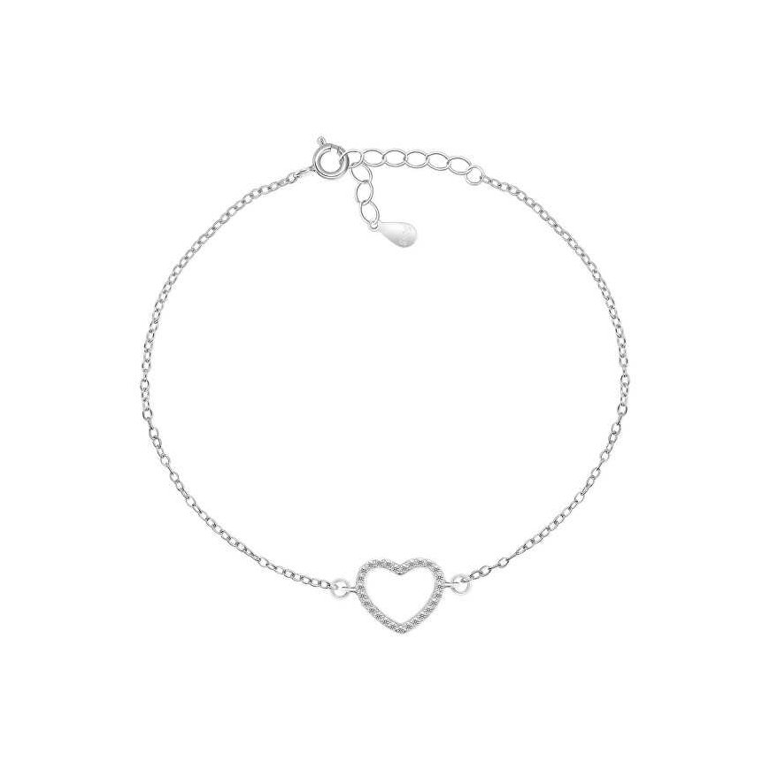 Brilio Silver Brilio Silver Delicate silver heart bracelet BRC59W