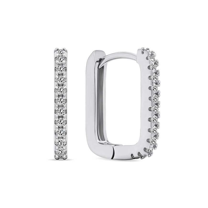 Brilio Silver Brilio Silver Modernit hopeiset korvakorut zirkoneilla EA637W