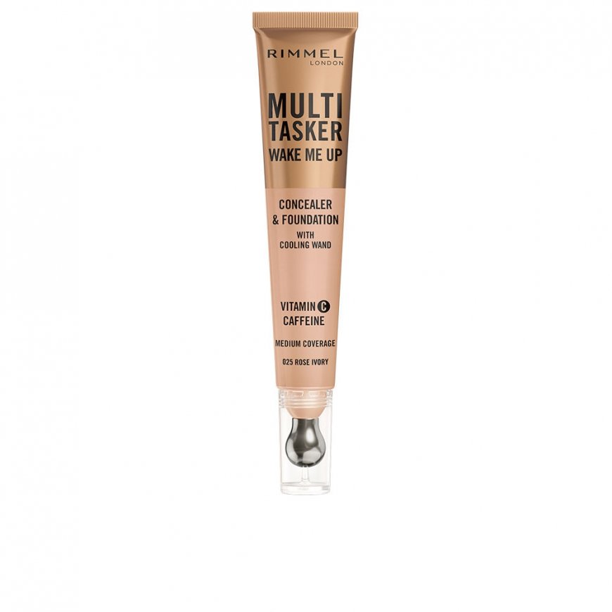 Rimmel London Multitasker Wake Me Up Concealer and Foundation Mocha, 20 ml