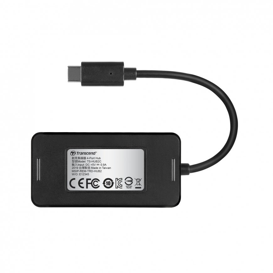 Transcend HUB2C USB 3.2 Gen 1 (3.1 Gen 1) Type-C Melns – 4