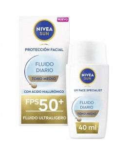 Nivea DAILY SUN FLUID facial protection SPF50+ medium tone 40 ml