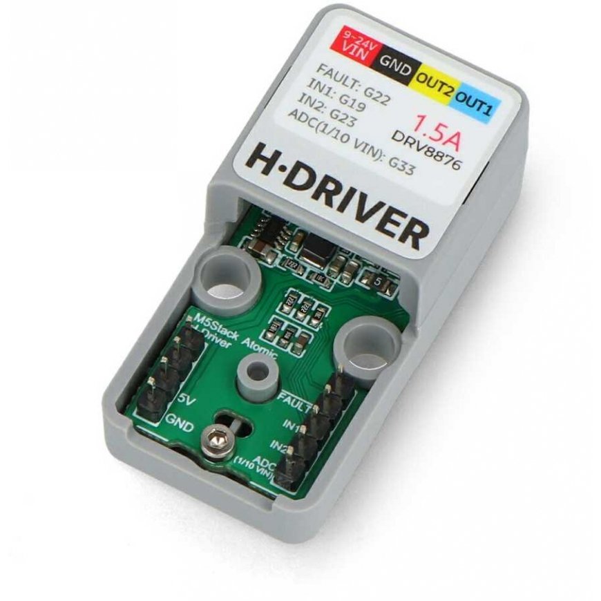 Atomic H-Driver Base – Motor Controller – DRV8876 – M5Atom Expansion Module – M5Stack A092