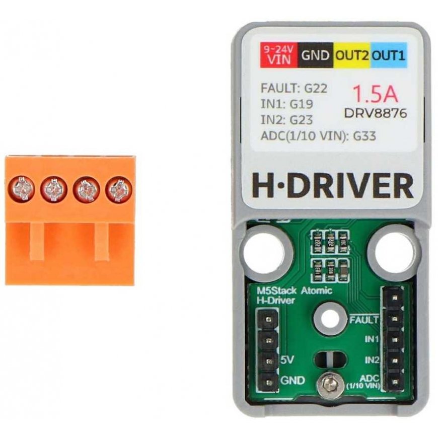 Atomic H-Driver Base – Motor Controller – DRV8876 – M5Atom Expansion Module – M5Stack A092 – 2
