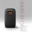 Axagon ACU-PQ45 QC 3.0, 4.0/AFC/FCP/PPS/PD, 45W, schwarz - Netzladegerät mit USB-A und USB-C Schnitt Axagon ACU-PQ45 QC 3.0, 4.0/AFC/FCP/PPS/PD, 45W, schwarz - Netzladegerät mit USB-A und USB-C Schnitt