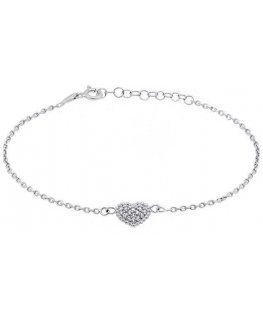 Brilio Silver Brilio Silver Romantic silver bracelet with heart BR11AW