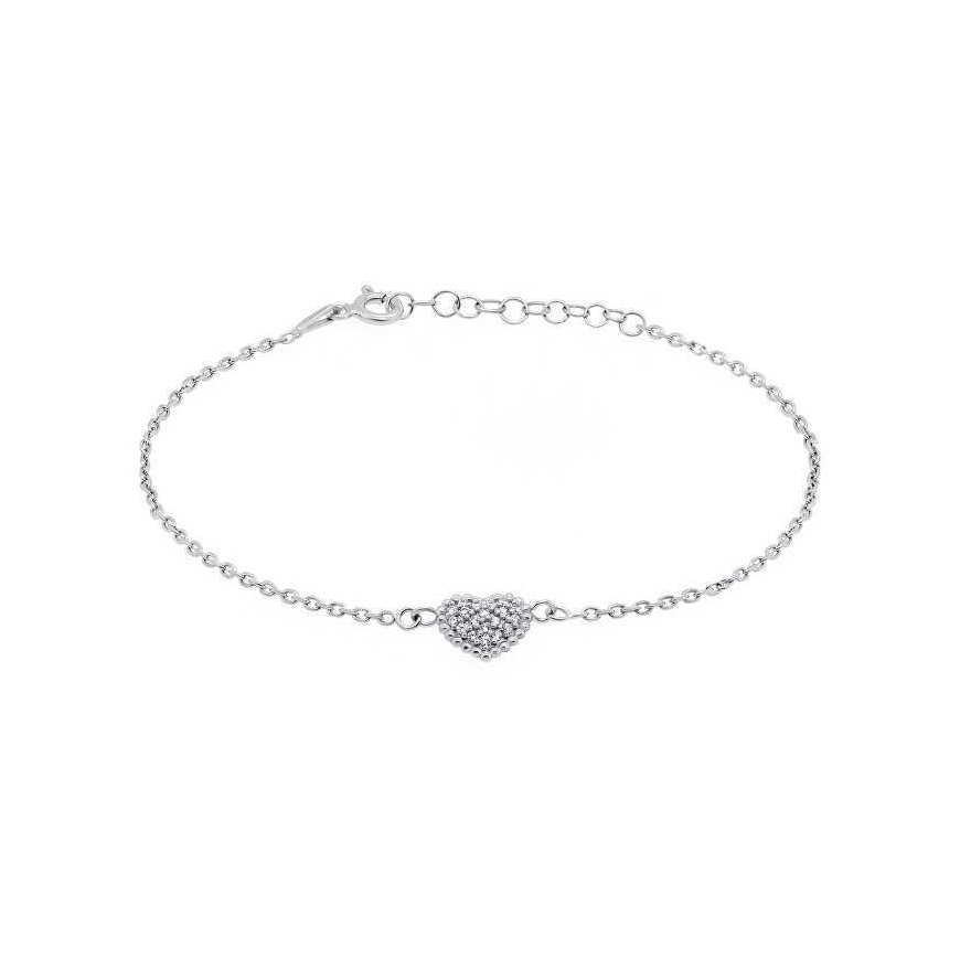 Brilio Silver Brilio Silver Romantic silver bracelet with heart BR11AW