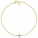 Brilio Silver Brilio Silver Decent gold plated cross bracelet BRC96Y Brilio Silver Brilio Silver Decent gold plated cross bracelet BRC96Y