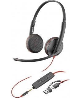 HP Blackwire 3225 -stereokuulokkeet USB-C-liitännällä + 3,5 mm:n liitäntä + USB-C/A