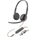 HP Blackwire 3225 Stereo USB-C Headphone +3.5mm Plug +USB-C/A HP Blackwire 3225 Stereo USB-C Headphone +3.5mm Plug +USB-C/A