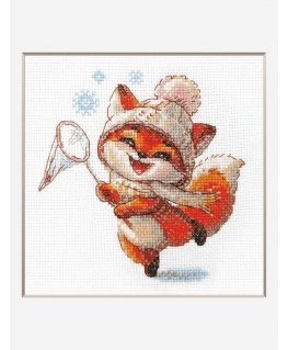 Uab Riolis Kryželių siuvinėjimo rinkinys "Žaisminga lapė" 15x15 cm SRA1018