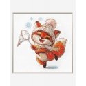 Uab Riolis Cross stitch kit "Playful fox" 15x15 cm SRA1018 Uab Riolis Cross stitch kit "Playful fox" 15x15 cm SRA1018