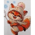Uab Riolis Cross stitch kit "Playful fox" 15x15 cm SRA1018 Uab Riolis Cross stitch kit "Playful fox" 15x15 cm SRA1018