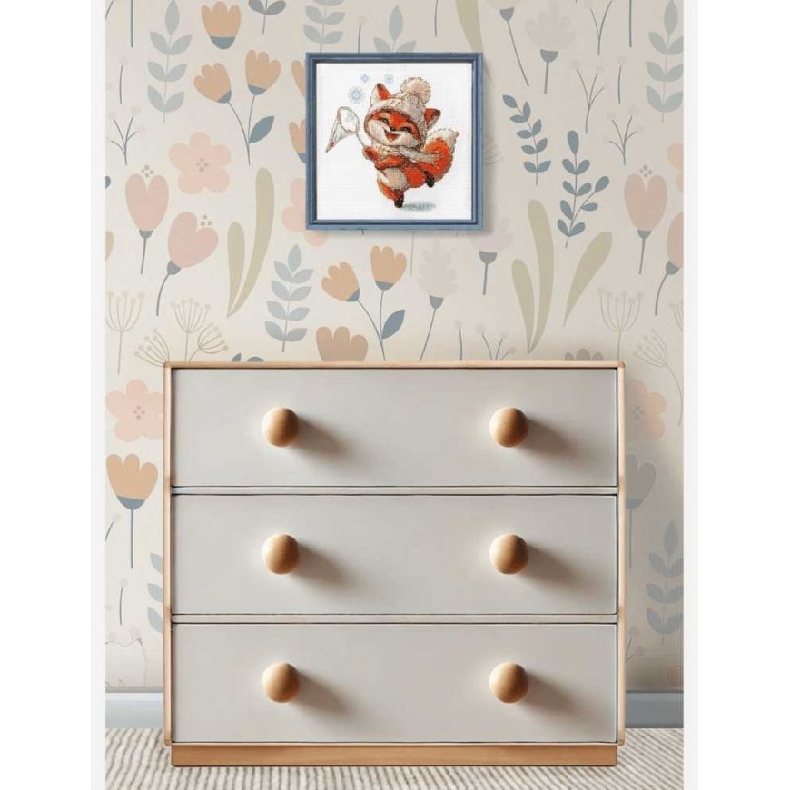 Uab Riolis Cross stitch kit "Playful fox" 15x15 cm SRA1018 – 3