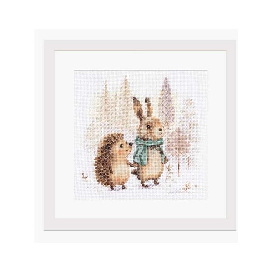 Beldizart Cross Stitch Kit "Forest Tales. Hare and Hedgehog" S0-244