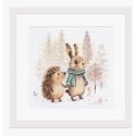 Beldizart Cross Stitch Kit "Forest Tales. Hare and Hedgehog" S0-244 Beldizart Cross Stitch Kit "Forest Tales. Hare and Hedgehog" S0-244