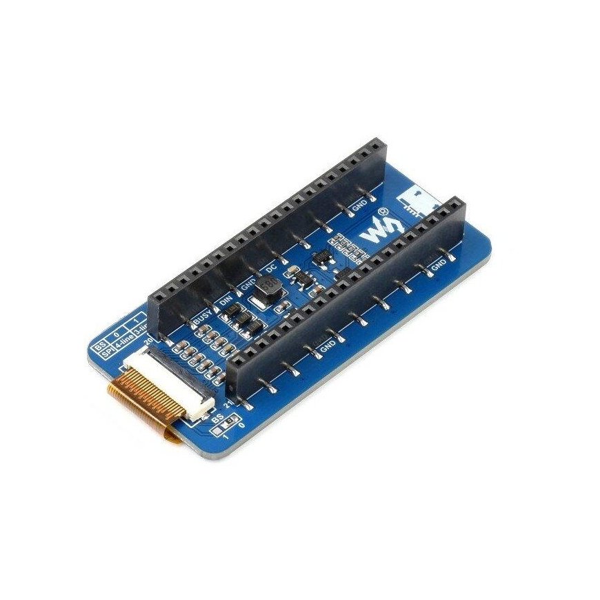 E-paperi-E-Ink-näyttö, 2,13” 250x122px, SPI, mustavalkoinen, Raspberry Pi Picolle, Waveshare 19406 – 4