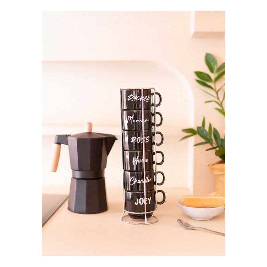 ERIK Friends Friends - Set of ceramic cups with a tray 150 ml 6 pcs. – 2