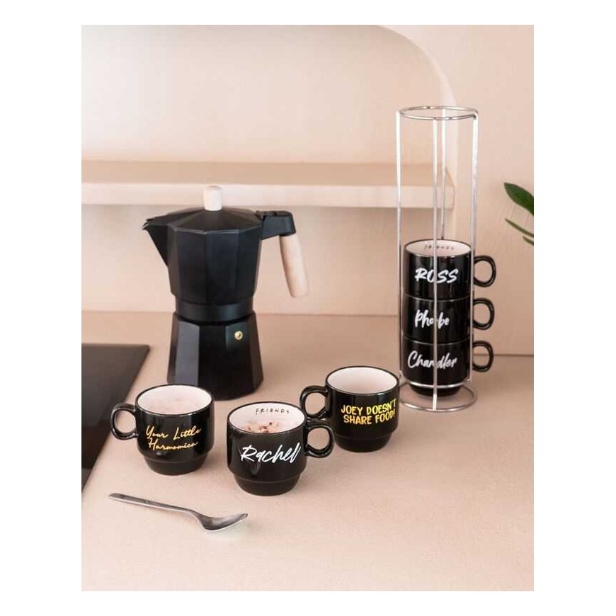 ERIK Friends Friends - Set of ceramic cups with a tray 150 ml 6 pcs. – 3