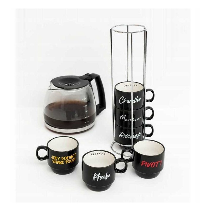 ERIK Friends Friends - Set of ceramic cups with a tray 150 ml 6 pcs. – 4