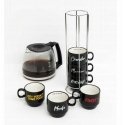 ERIK Draugai Draugai - Rinkinys keraminiai puodeliai su padėklu 150 ml 6 vnt. ERIK Draugai Draugai - Rinkinys keraminiai puodeliai su padėklu 150 ml 6 vnt.