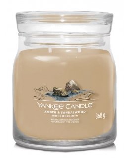 Yankee Candle Amber & Sandalwood vaško žvakė Cilindras Gintaras, Kardamonas, Medienos Ruda 1 vnt