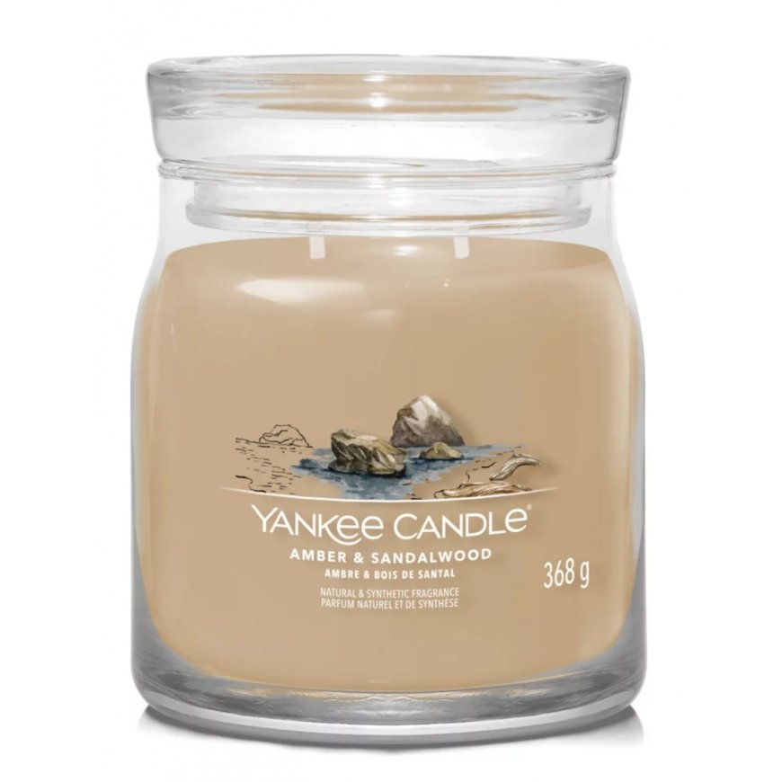 Yankee Candle Amber & Sandalwood vahakynttilä Sylinteri Meripihka, Kardemumma, Puu Ruskea 1 kpl